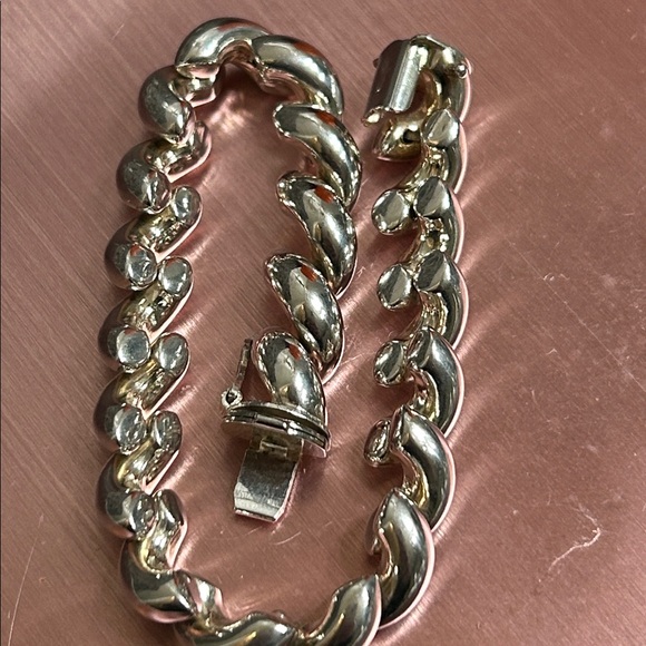 Sterling Silver 925 Italy 7.5 Chain Bracelet - Picture 7 of 7